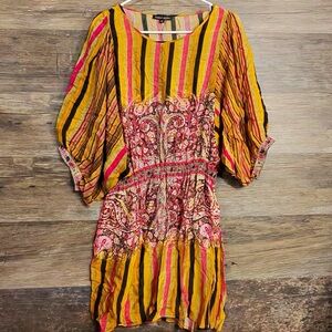 Tanvi Kedia Vibrant Striped Long Sleeve Dress